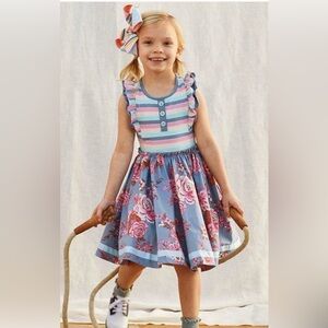 Matilda Jane Just Imagine Libby Floral & Striped Dress